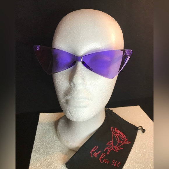 Candy Purple Rimless Cat eye sunglasses! - Picture 3 of 3